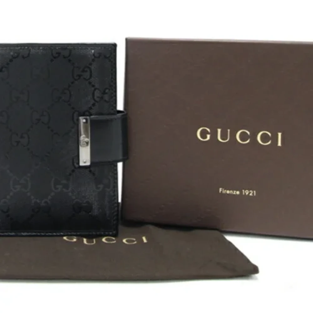 Gucci Vintage Pre-owned Leather home-office Black Dames