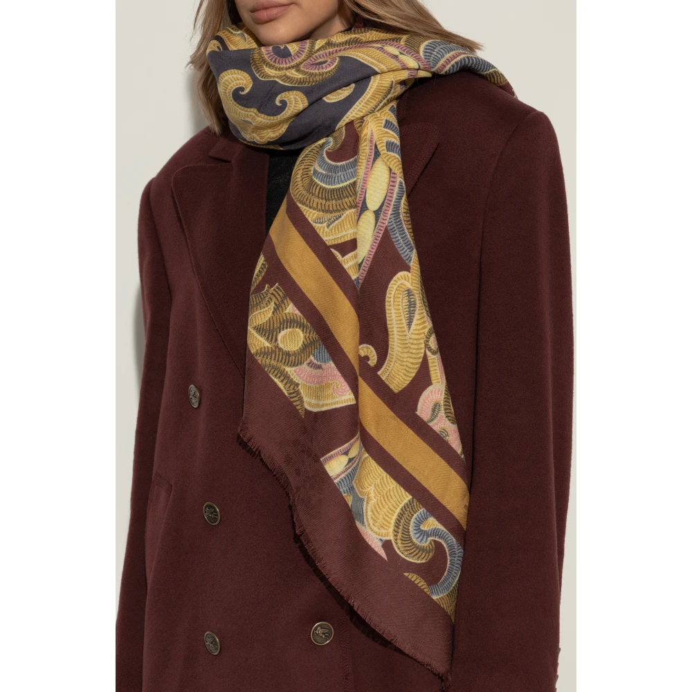 ETRO Sjaal met decoratief patroon Red Dames