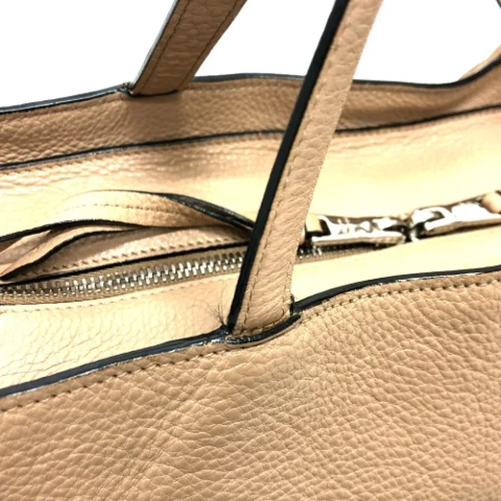 Prada Vintage Pre-owned Leather prada-bags Beige Dames