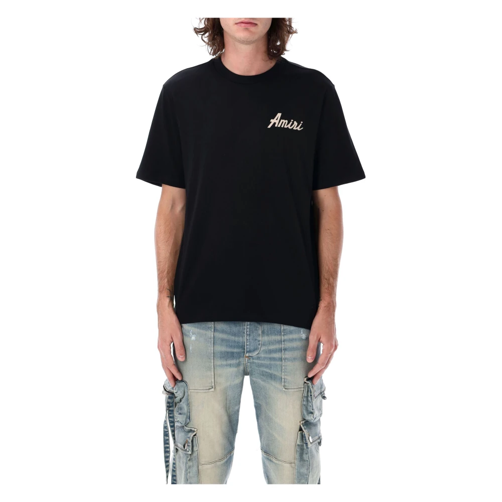 Amiri Zwarte City T-shirt met Logo Black Heren