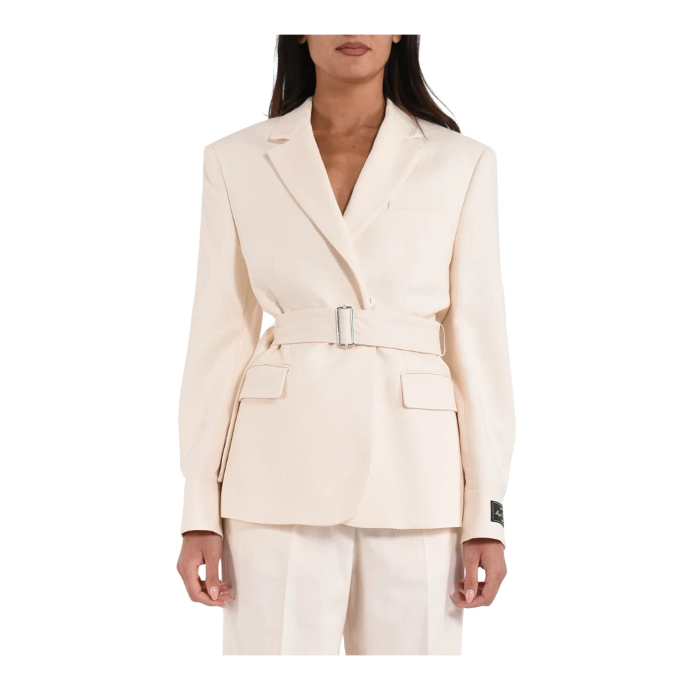 Msgm - Jackets > Blazers - Beige - Msgm - Modalova