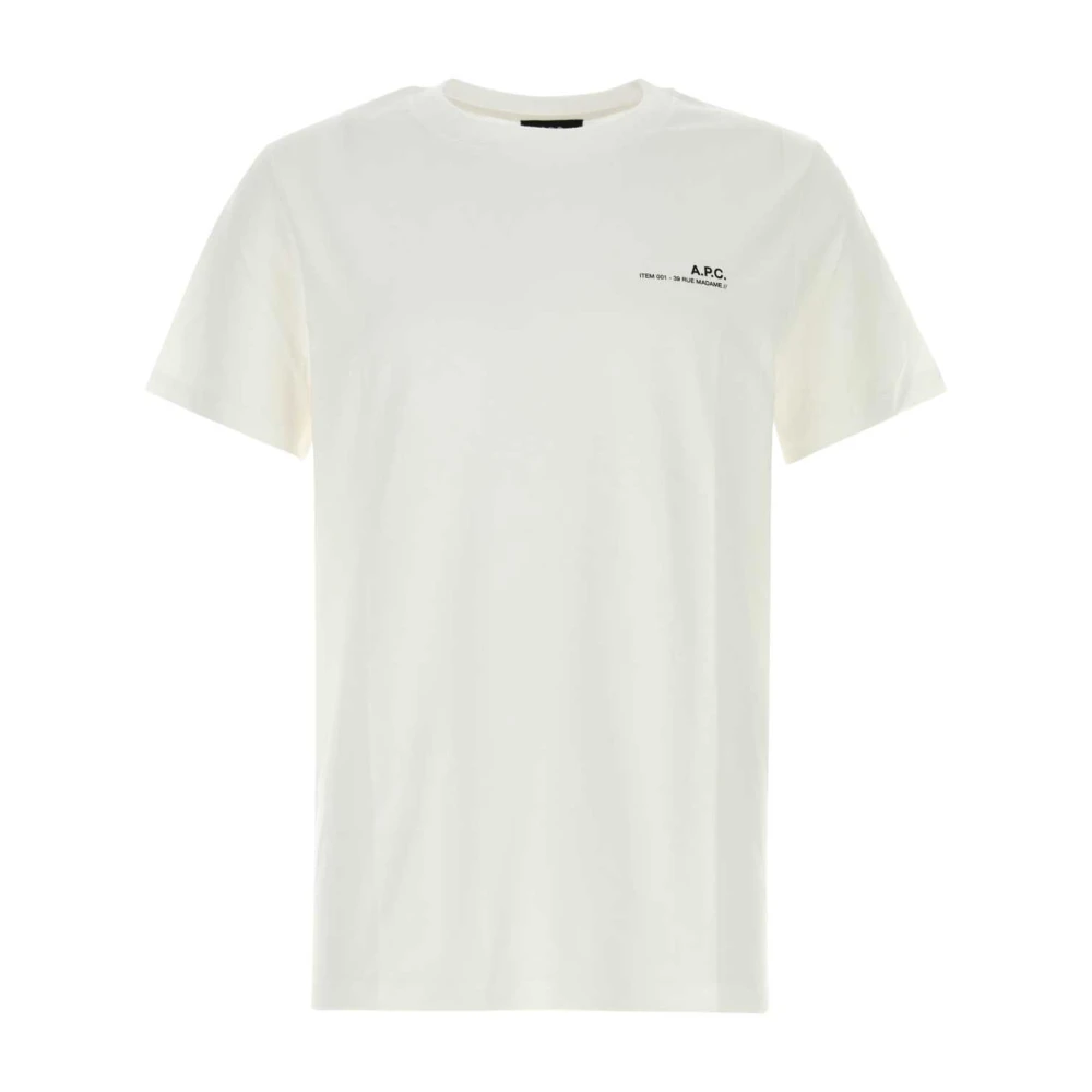 A.p.c. Klassiek Wit Katoenen T-Shirt White Heren