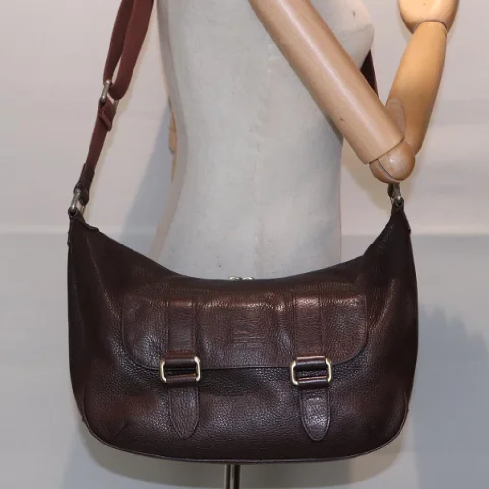 Burberry Vintage Pre-owned Leather shoulder-bags Brown Dames
