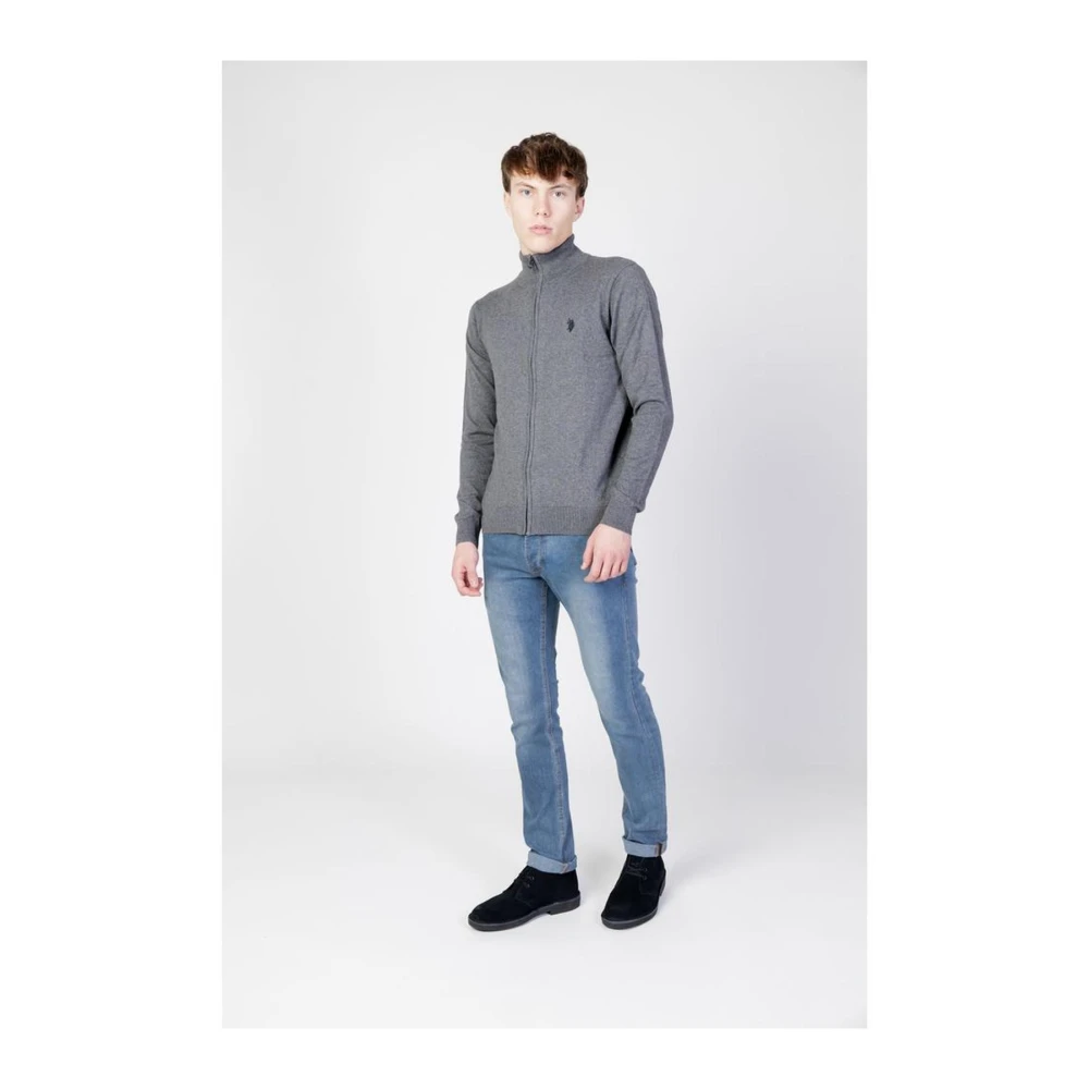 U.s. Polo Assn. Jersey T-shirt Katoenmix Herfst Winter Collectie Gray Heren