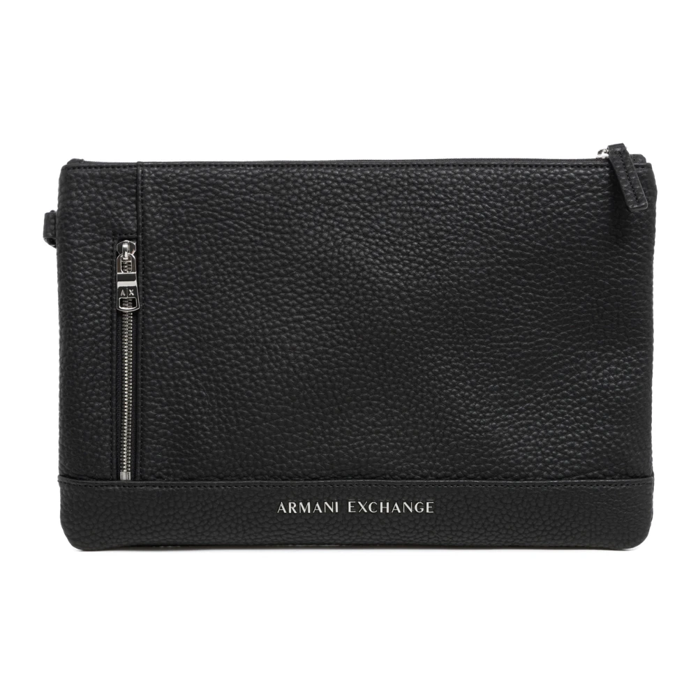Armani Exchange Stijlvolle ritszak met logo Black Heren