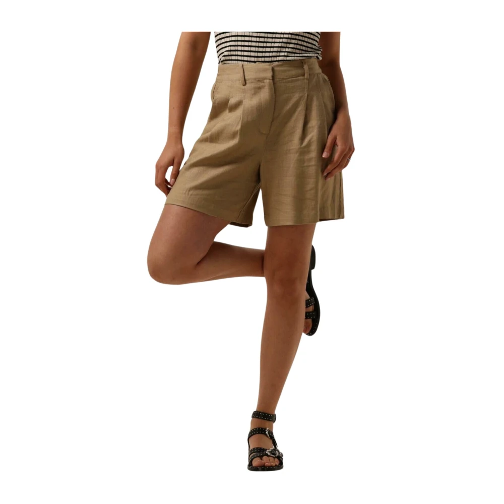 Y.A.S Kameel Shorts voor Zomerse Uitjes Brown Dames