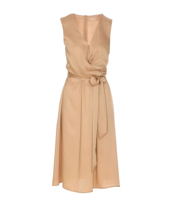 robe-midi-satinee-a-col-en-v