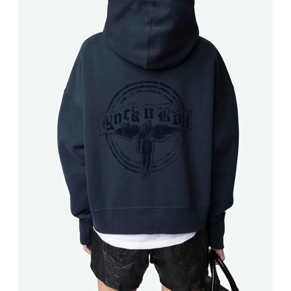 Zadig & Voltaire Fallen Angel Rock'n'Roll Hoodie Blue Dames