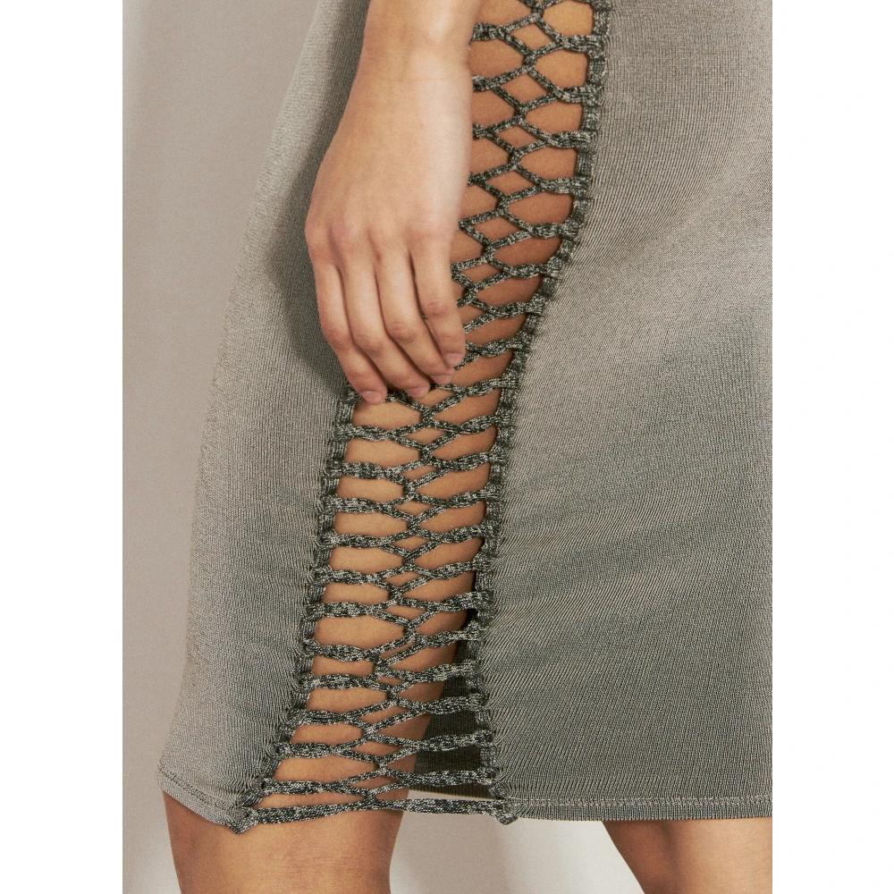 Isa Boulder Gebreide Midi Jurk Gray Dames