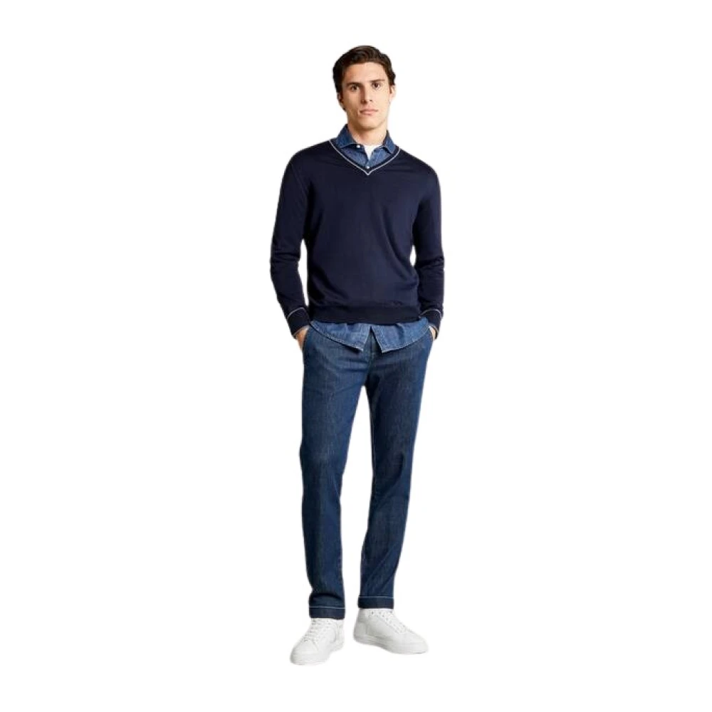 Knitwear > V-neck Knitwear - - Fay - Modalova