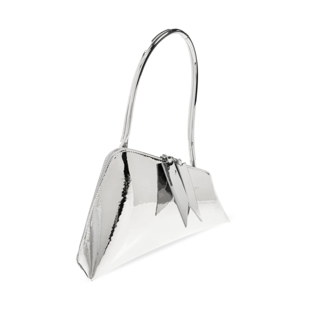 The Attico Zilveren Toon Rits Top Handtas Gray Dames
