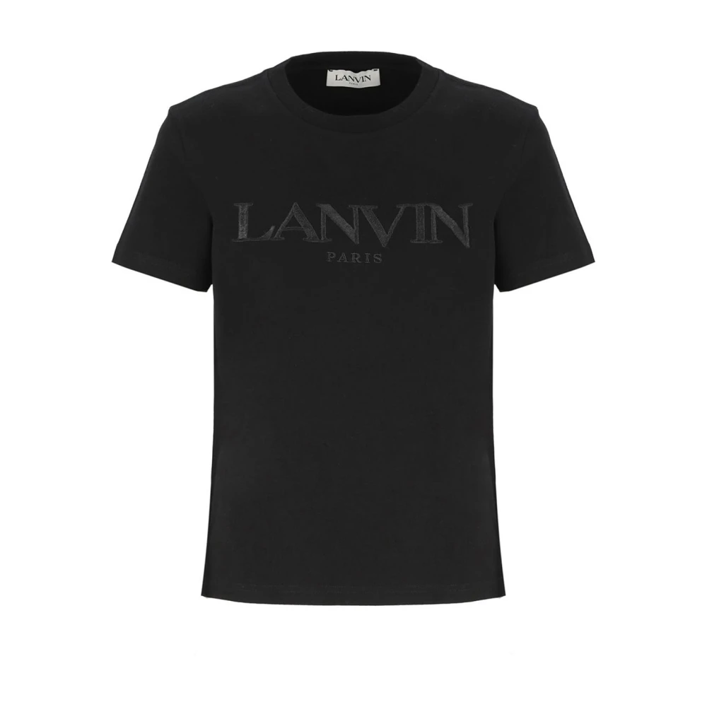 Lanvin Vanlig Broderad T-Shirt Black, Dam