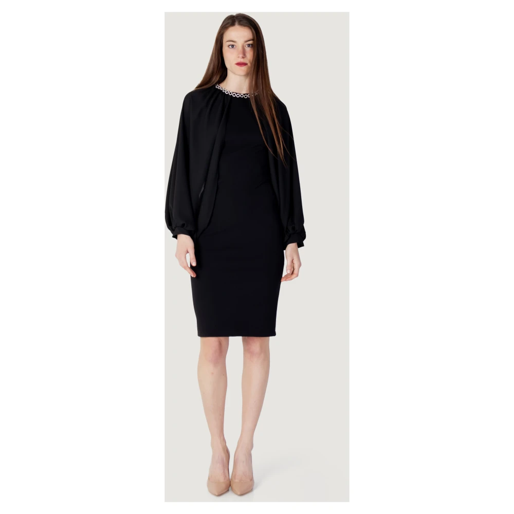 RINASCIMENTO Zwarte Jurk met Rits Black Dames