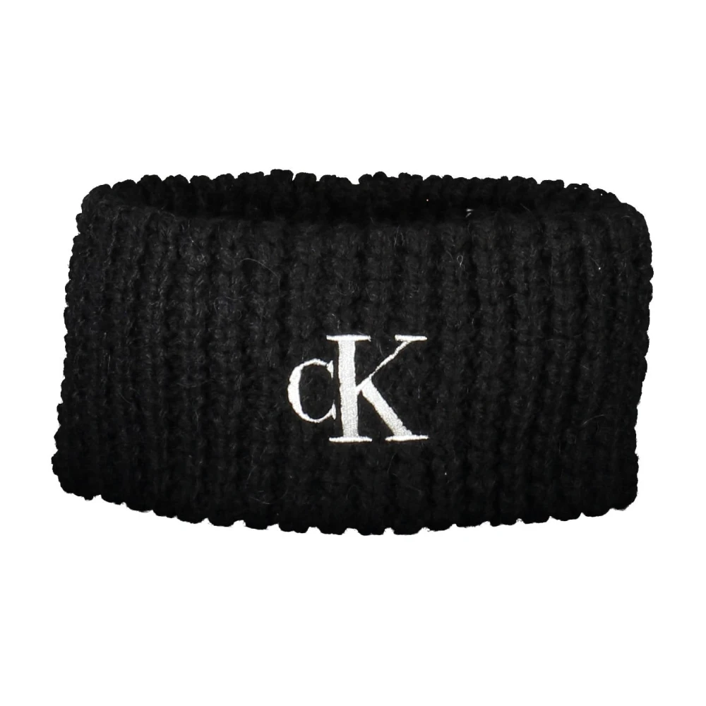 Calvin Klein Zwarte Haarband met Contrastdetails Black Dames