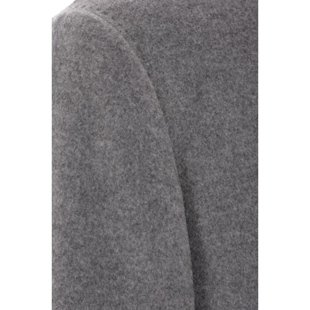 BRUNELLO CUCINELLI Grijze Cashmere Dubbel-Borstjas Gray Heren