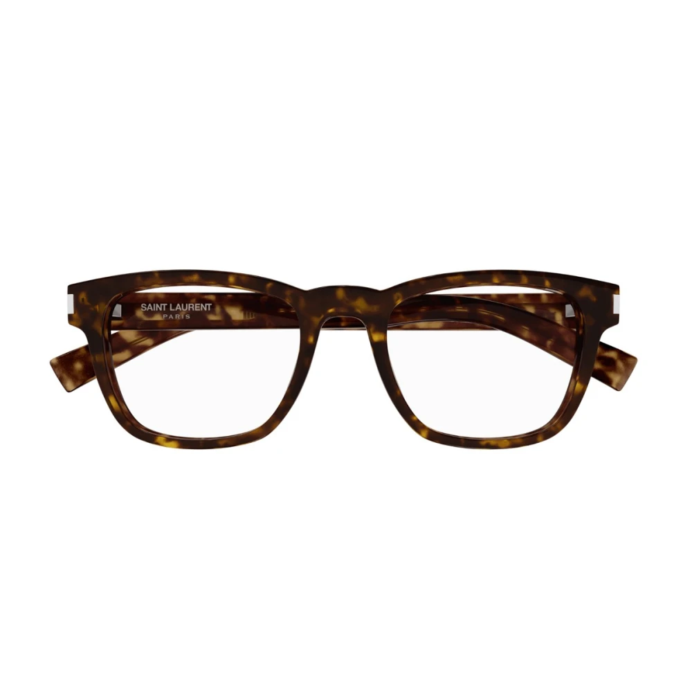 Saint Laurent Vierkante Montuur Bril Brown Heren