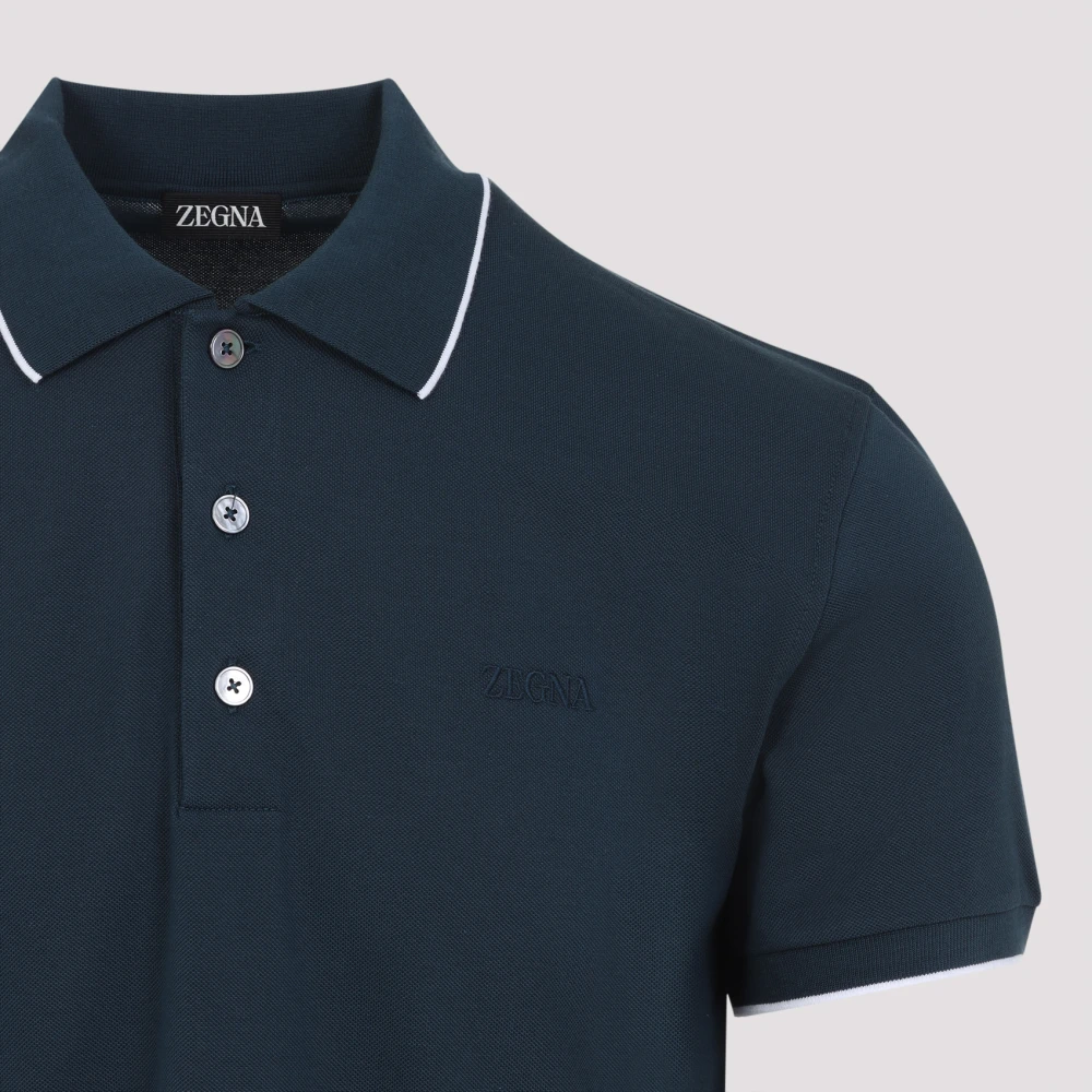 Ermenegildo Zegna Donkergroen Poloshirt Green Heren