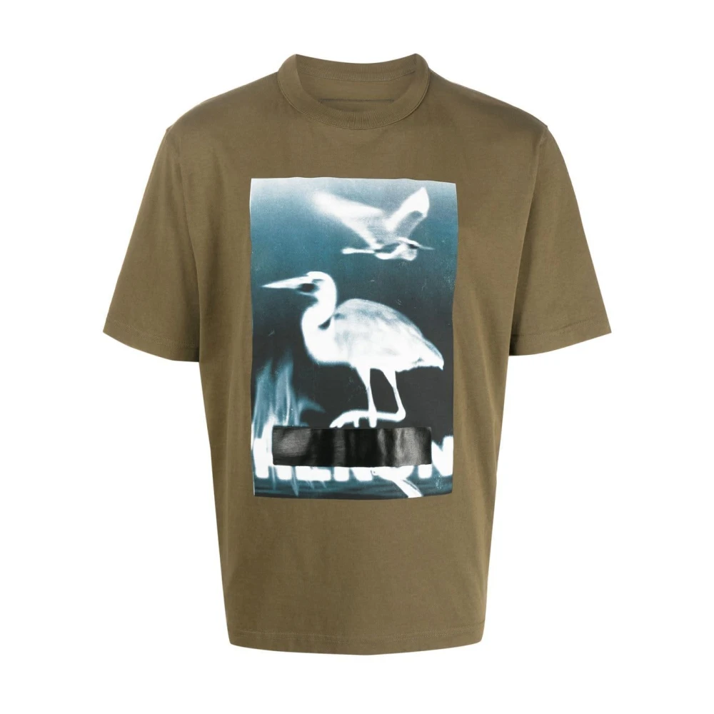 Heron Preston Grafische Print Biologisch Katoen T-shirt Green Heren