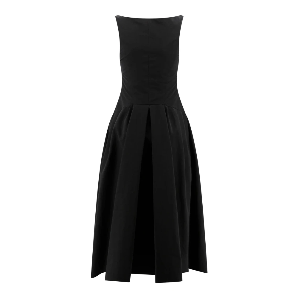 Philosophy di Lorenzo Serafini Zwarte Katoenmix Mouwloze Jurk Black Dames