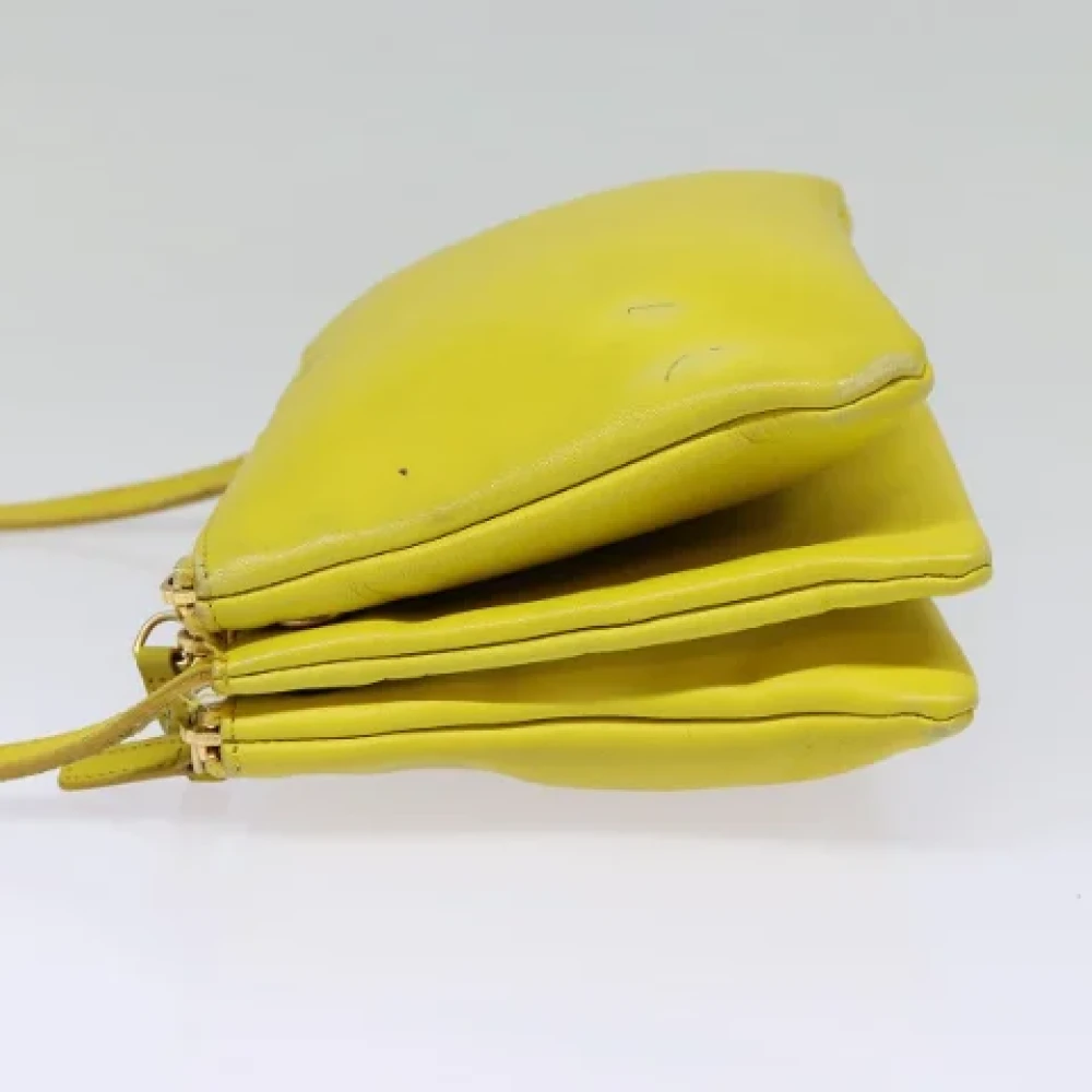 Celine Vintage Pre-owned Leather celine-bags Yellow Dames