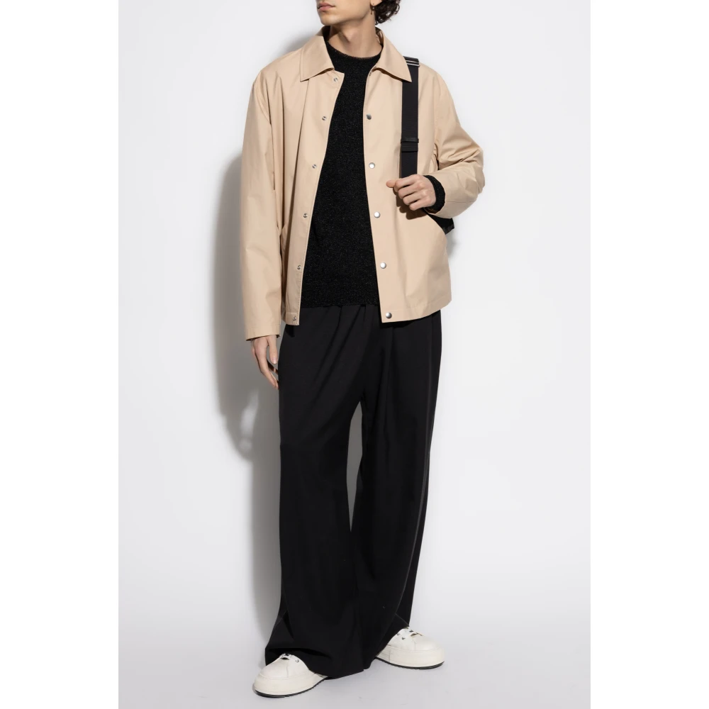 Jil Sander Jas met logo Beige Heren