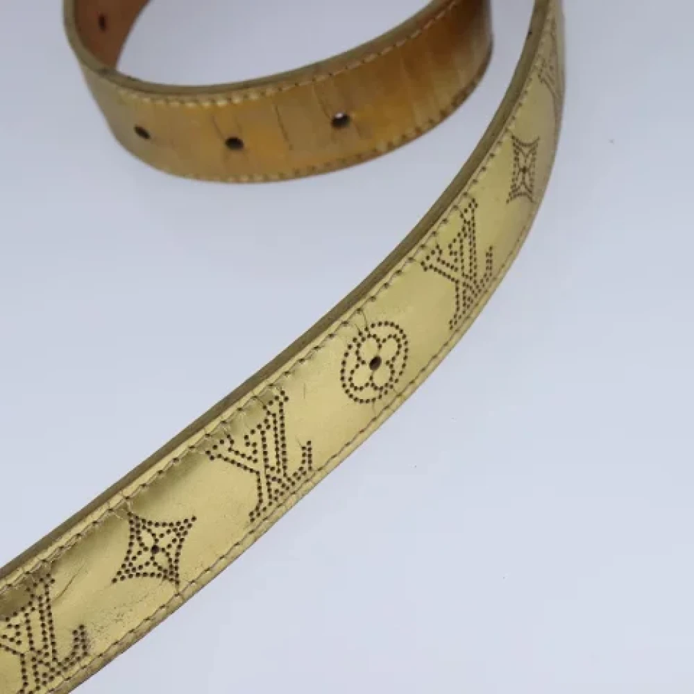 Louis Vuitton Vintage Pre-owned Leather belts Yellow Dames