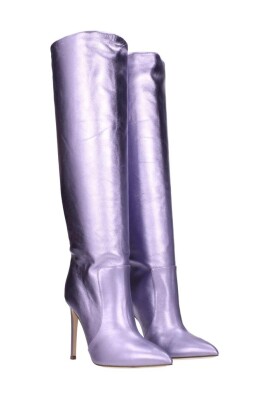 metallic-effect-leather-high-heel-boots
