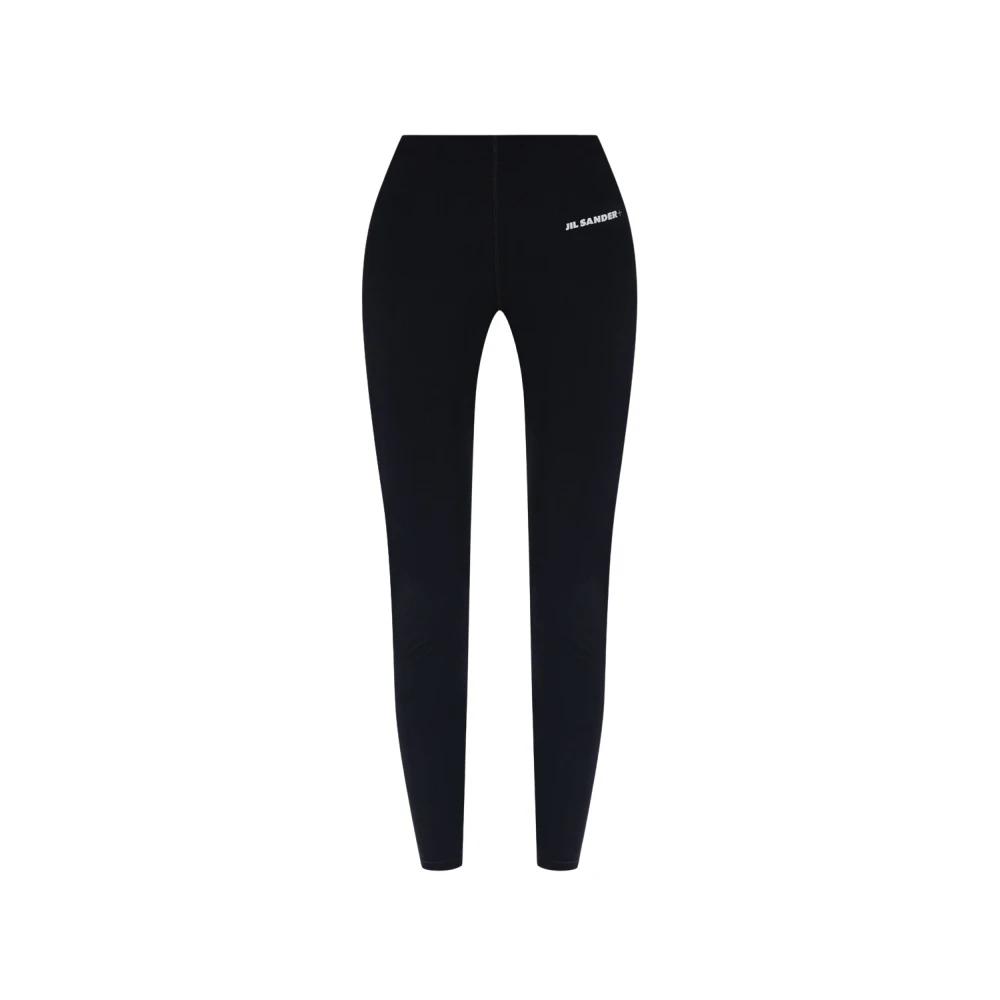 Jil Sander Damen Schwarz Training Leggings