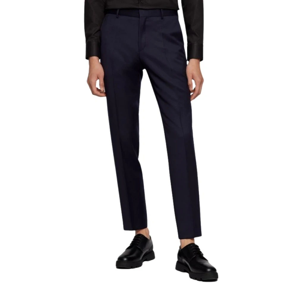 Hugo Men's Blue Suit Trousers, 2XL, Boss Suit Trousers Slim Fit Huge-Genius-B1