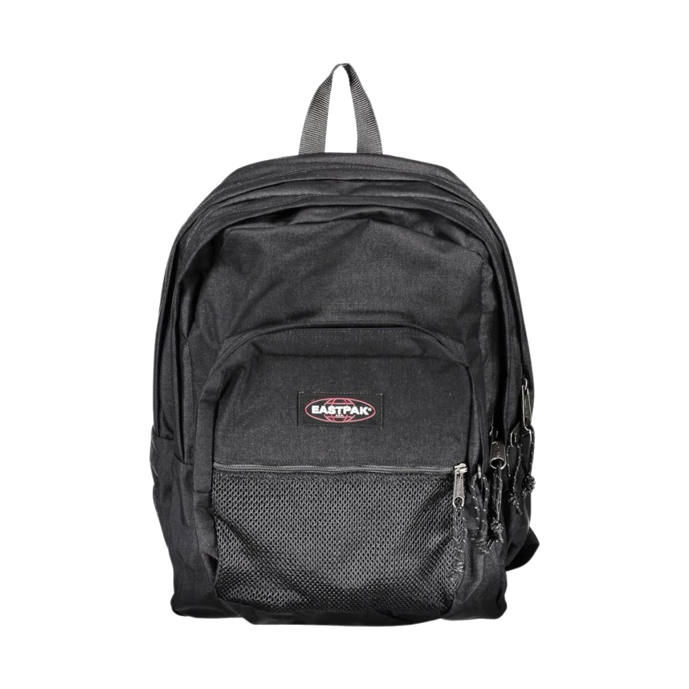 Eastpak Svart Nylon Ryggsäck med Dragkedjefack Black, Unisex