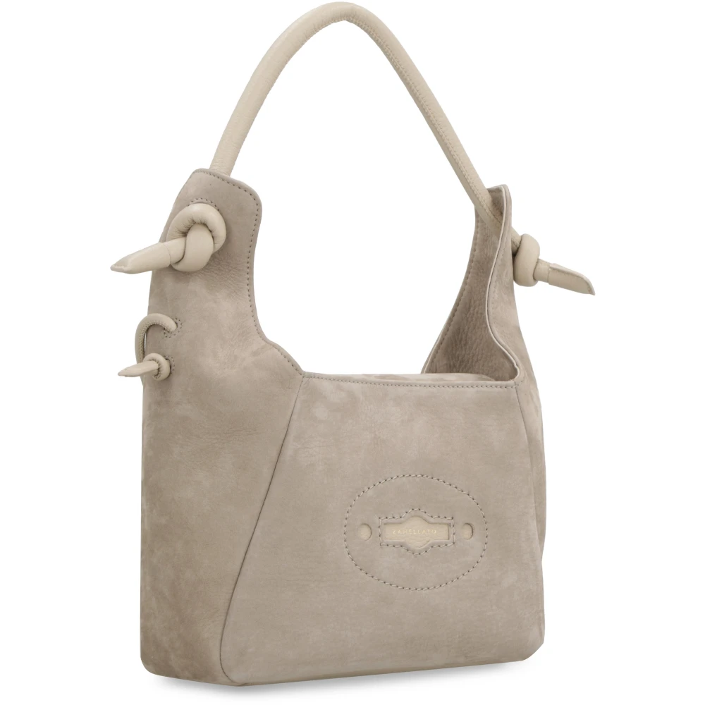 Zanellato Leren handtas met magnetische flap Gray Dames