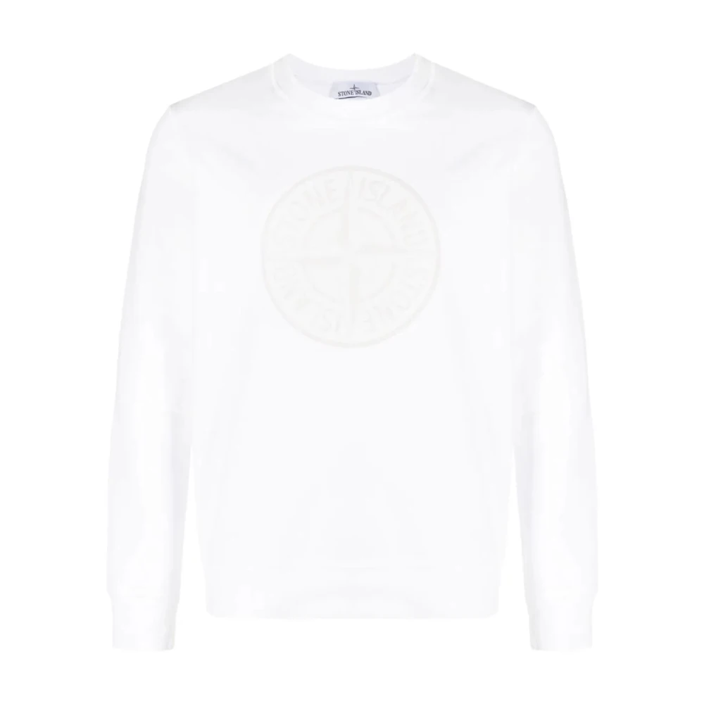 Stone Island Witte Sweaters met Macro Logo White Heren