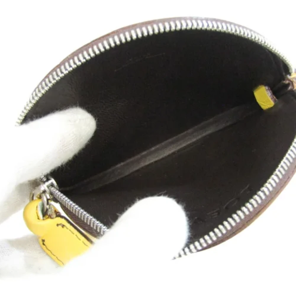 Loewe Pre-owned Leather wallets Yellow Dames