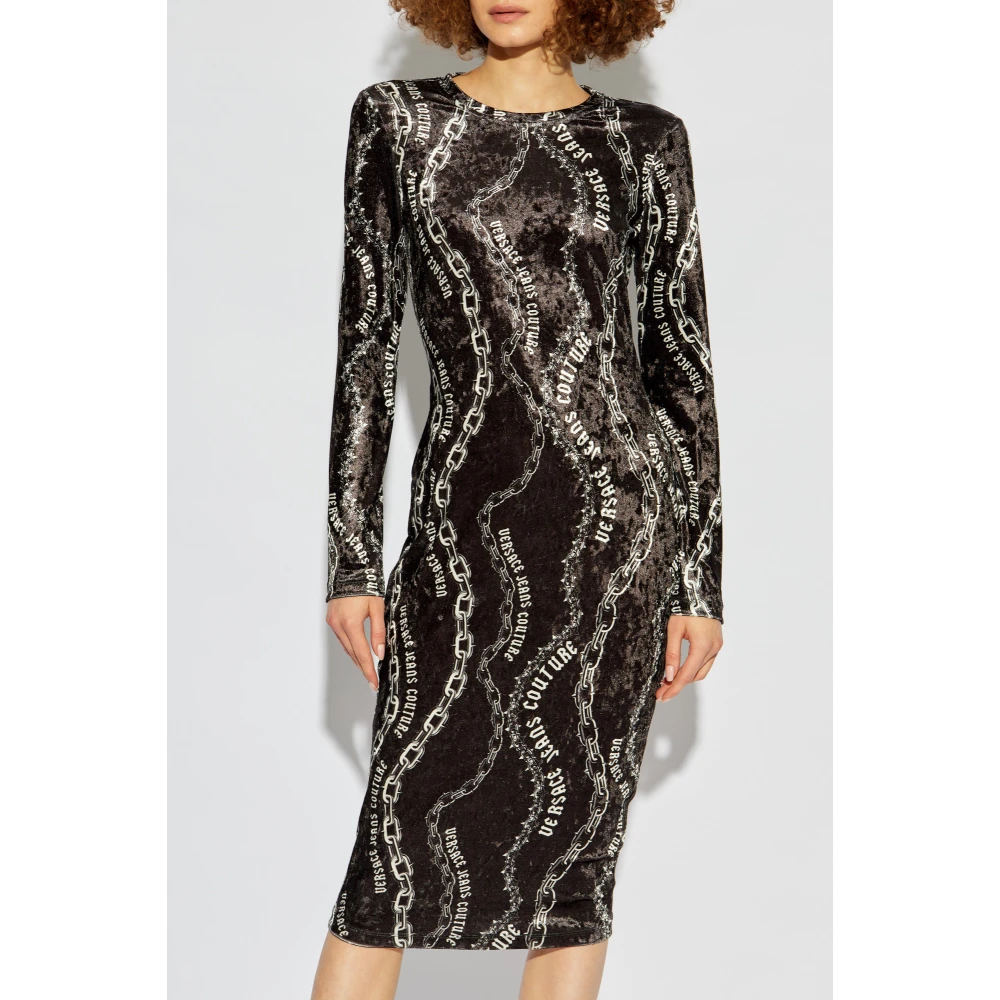 Versace Jeans Couture Jurk met patroon Black Dames