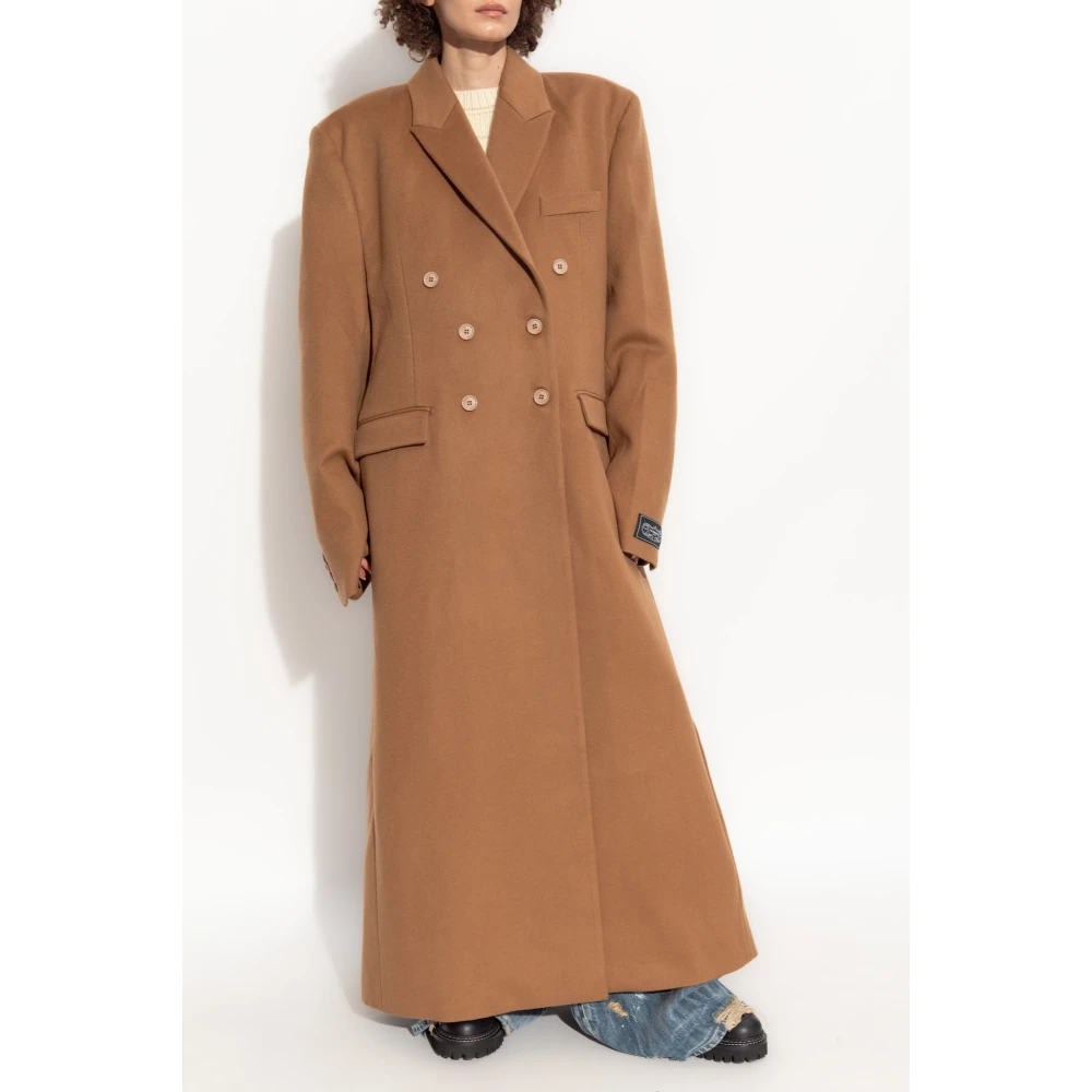 Vetements Wollen jas Beige Dames