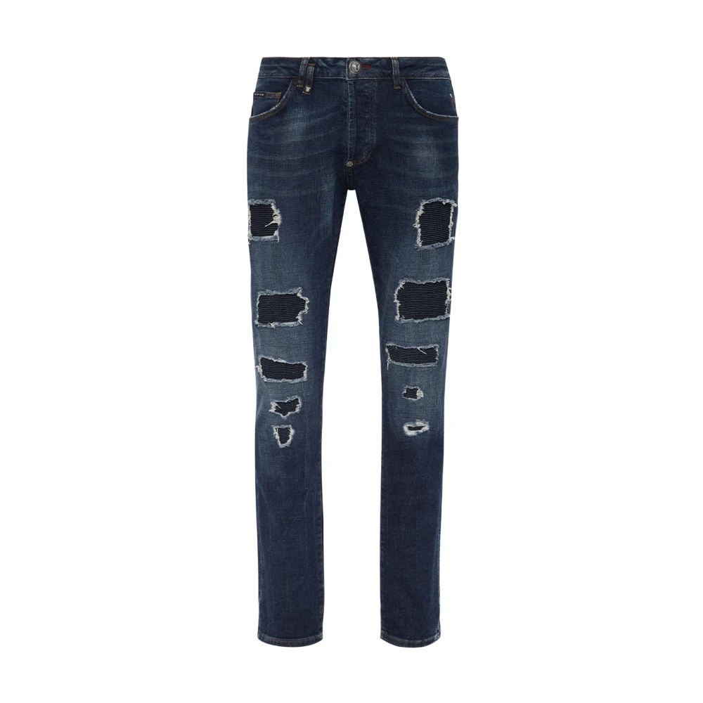Philipp Plein Stijlvolle Denim Jeans voor Mannen Blue Heren