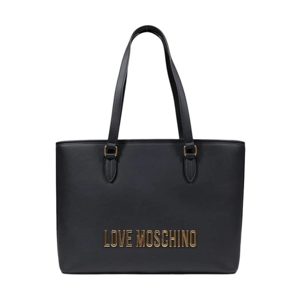 Love Moschino Stijlvolle Polyethyleen Handtas voor Vrouwen Black Dames