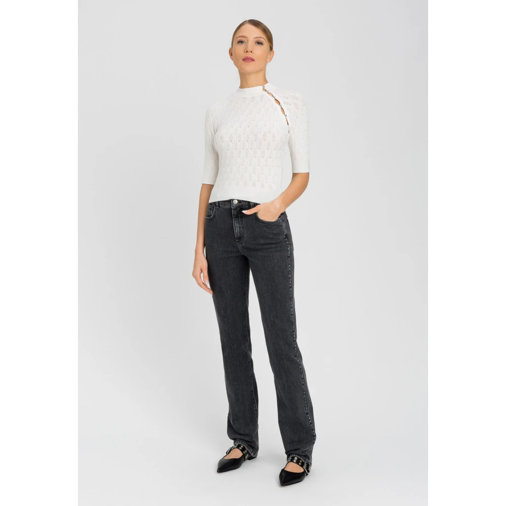 Twinset Zwarte Denim Jeans Gray Dames