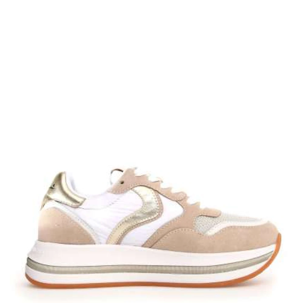 Voile Blanche Sneakers Dames Schoenen Beige
