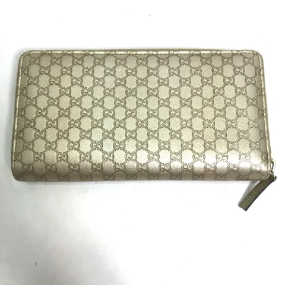 Gucci Vintage Pre-owned Leather wallets Yellow Heren
