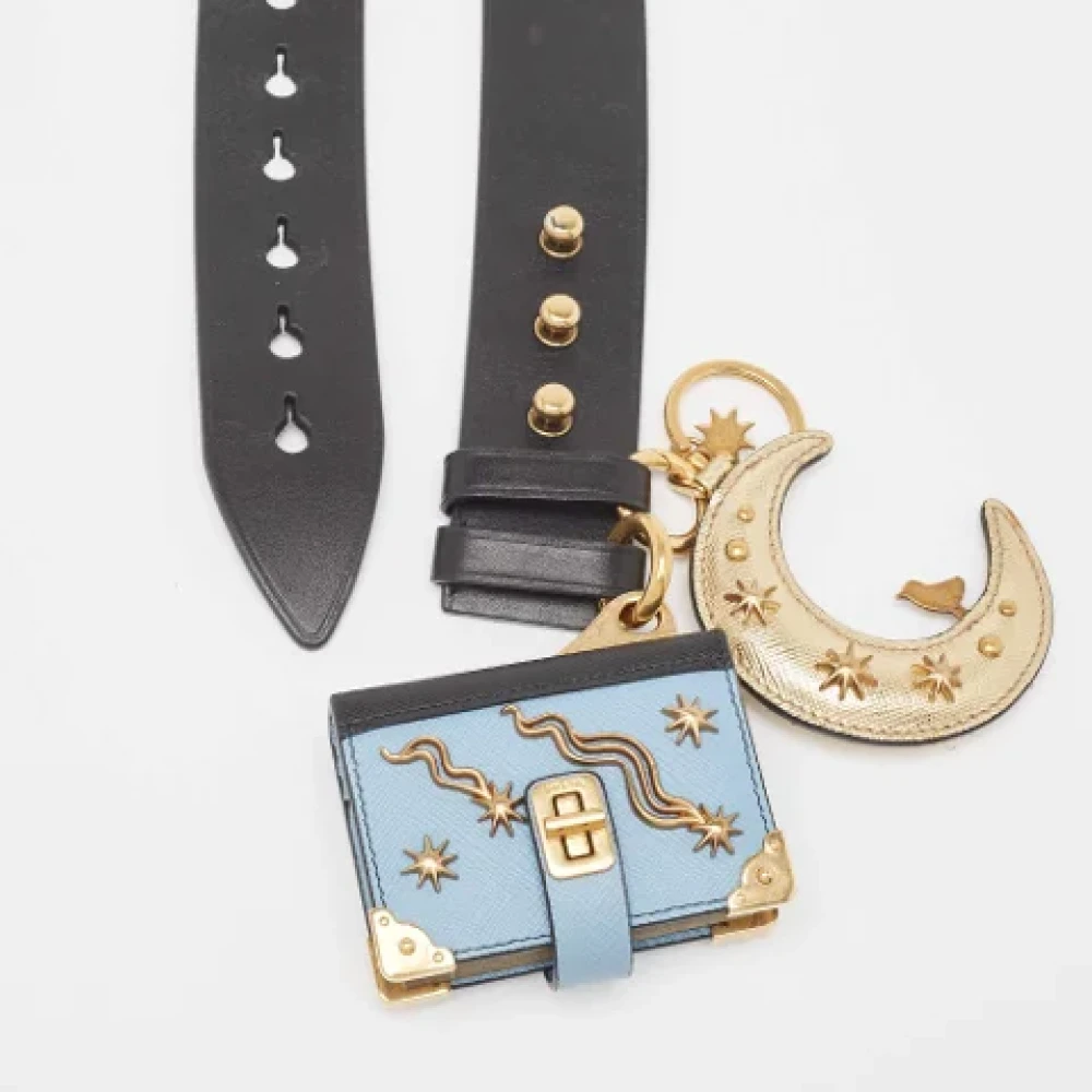 Prada Vintage Pre-owned Leather belts Black Dames