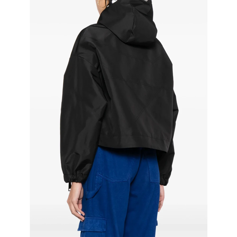 Khrisjoy Zwarte Crop Windbreaker Jas Black Dames
