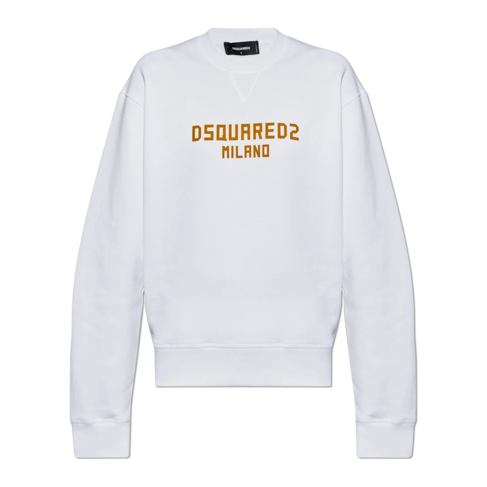 Dsquared2 Sweatshirt med logotyp White, Dam