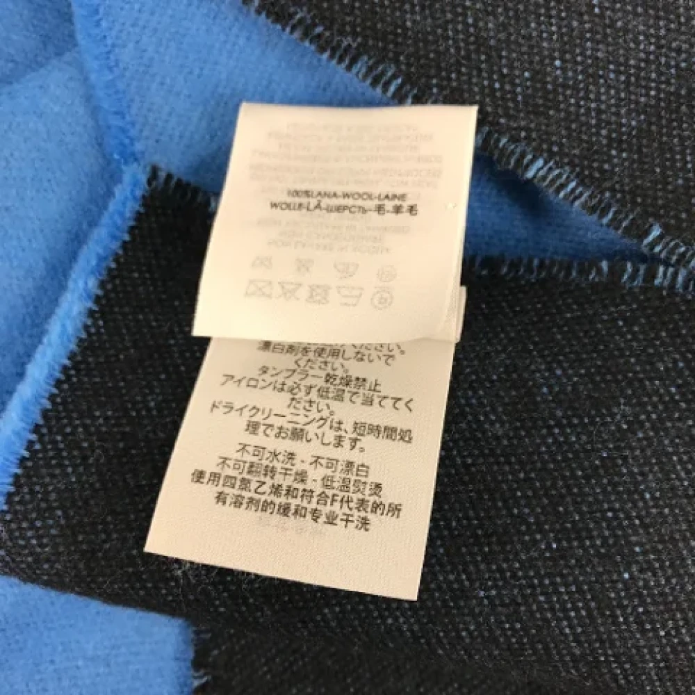 Balenciaga Vintage Pre-owned Wool scarves Blue Heren