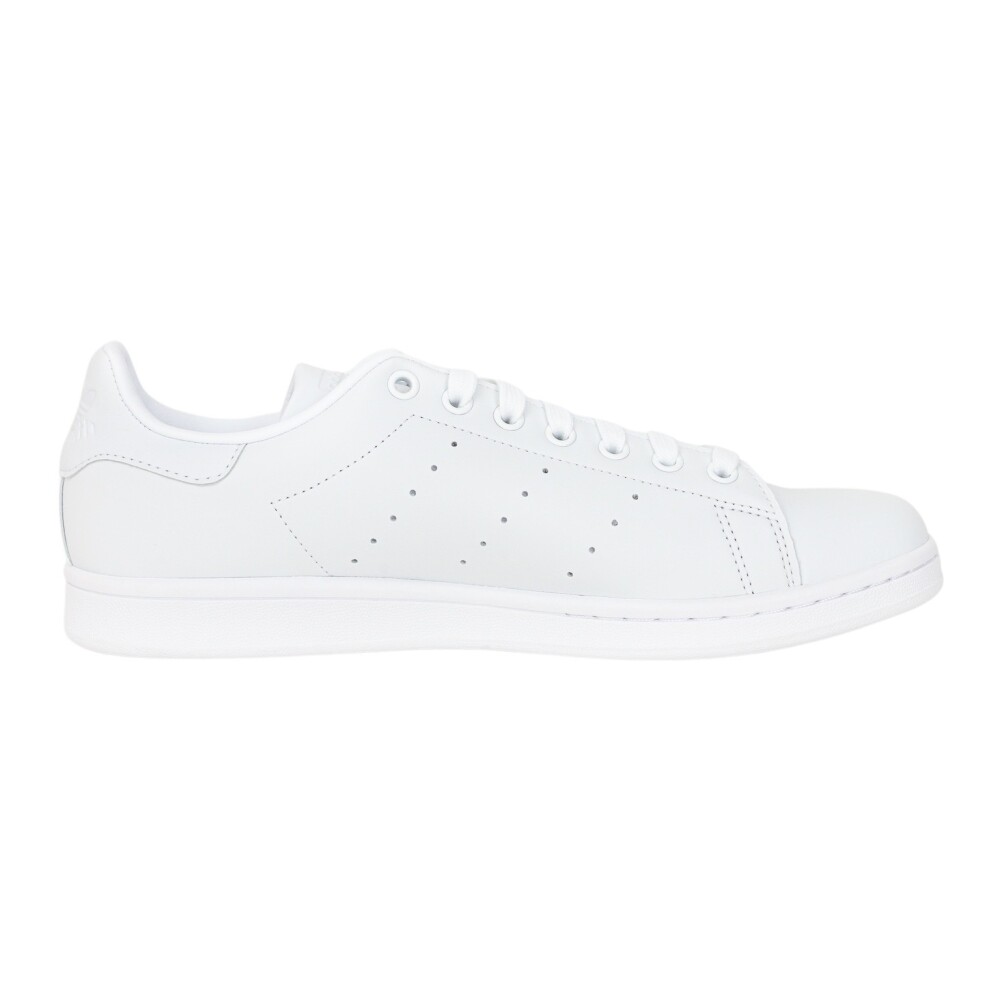 Witte Leren Sneakers met Geperforeerde Strepen Adidas Originals