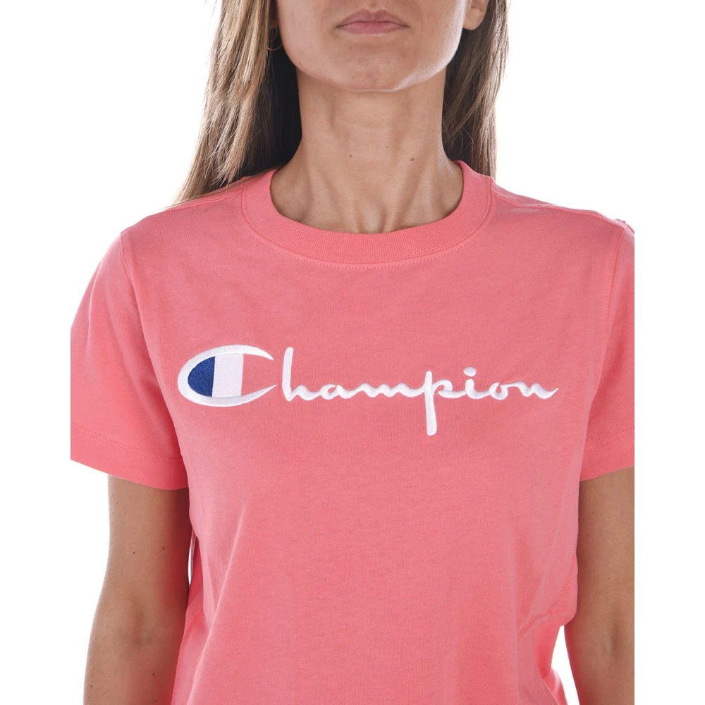 Champion Casual Sweatshirt Tee Pink Dames