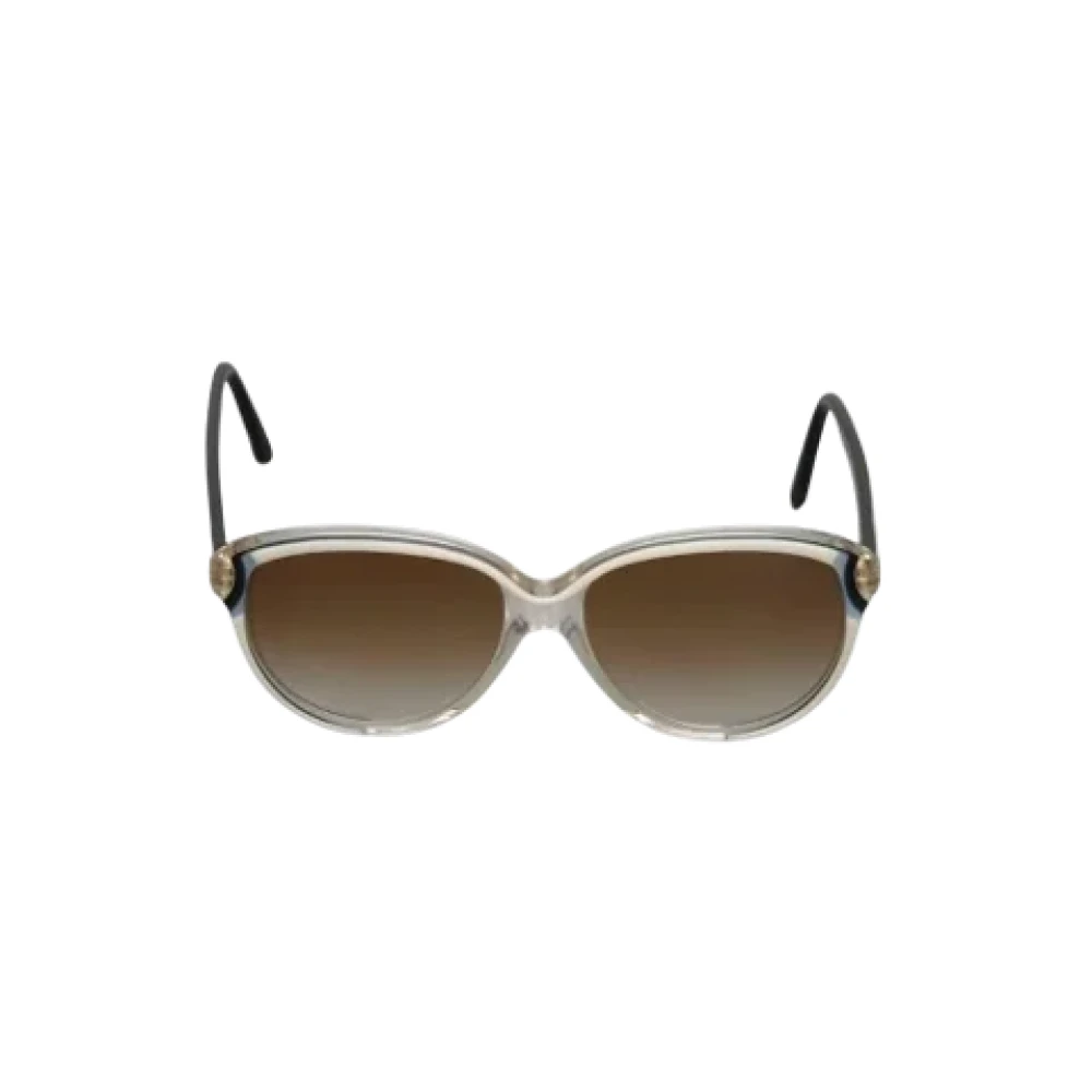 Balenciaga Vintage Pre-owned Acetate sunglasses Beige Dames