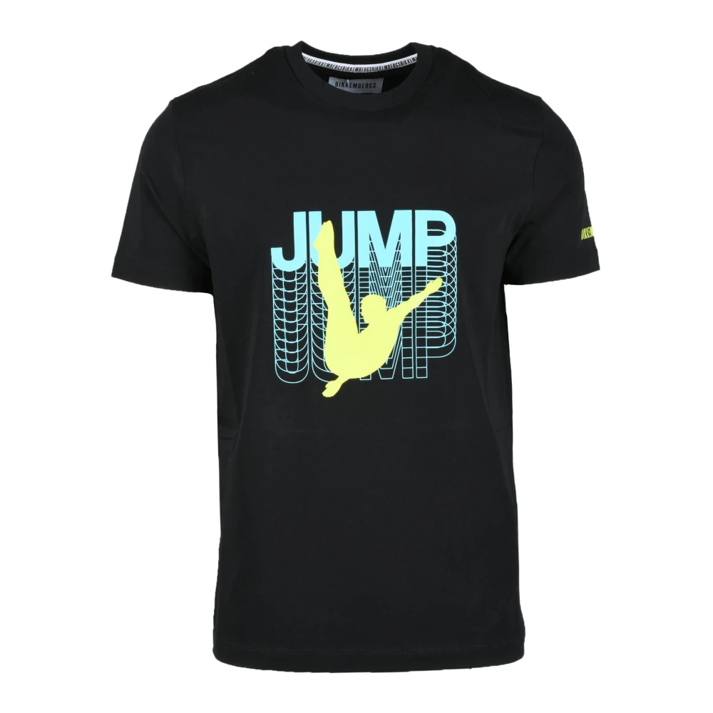 Bikkembergs Katoen Elastaan T-shirt Black Heren