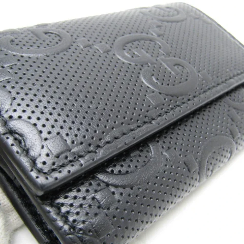 Gucci Vintage Pre-owned Leather key-holders Black Dames