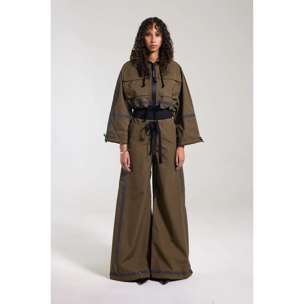 Stutterheim Stijlvolle Korte Regenjas met Reflecterende Naden Green Dames